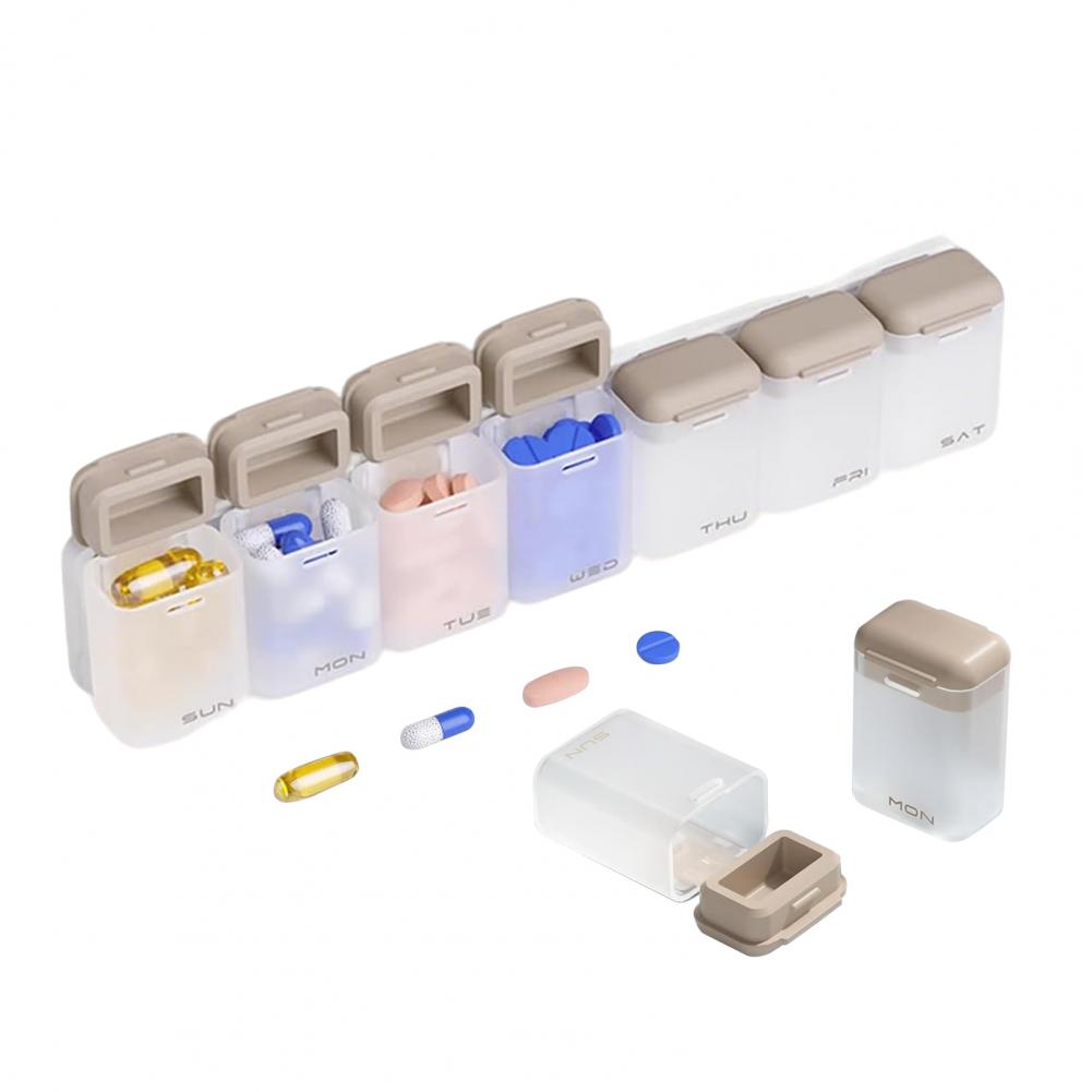Food Storage Management - Magnetic Weekly Pill Organizer Travel Pill