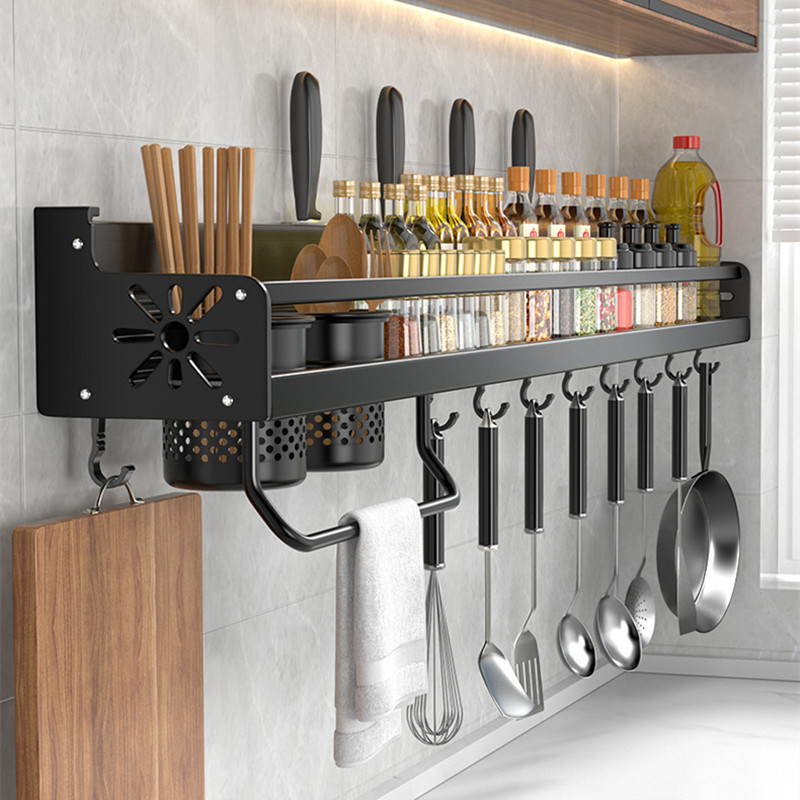 Food Storage Shelving - Kitchen Organizer Shelf Wall-mounted Spice Storage