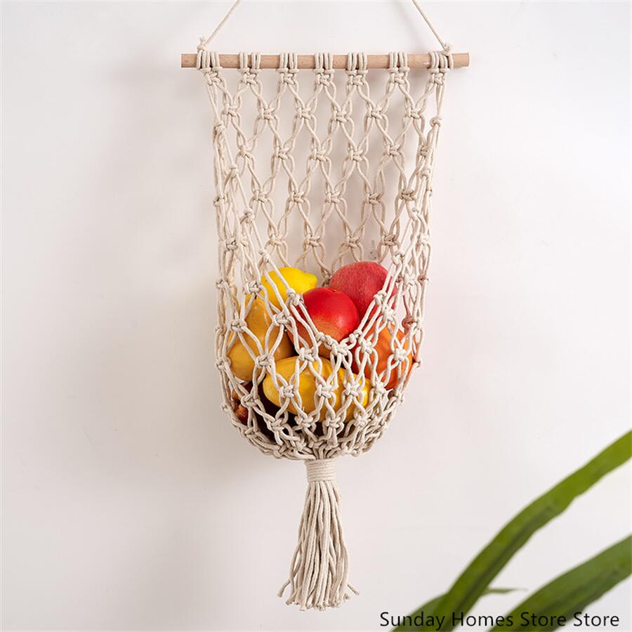 Macrame  Fruit  Storage Basket - đánh giá và giá Food Storage Plant