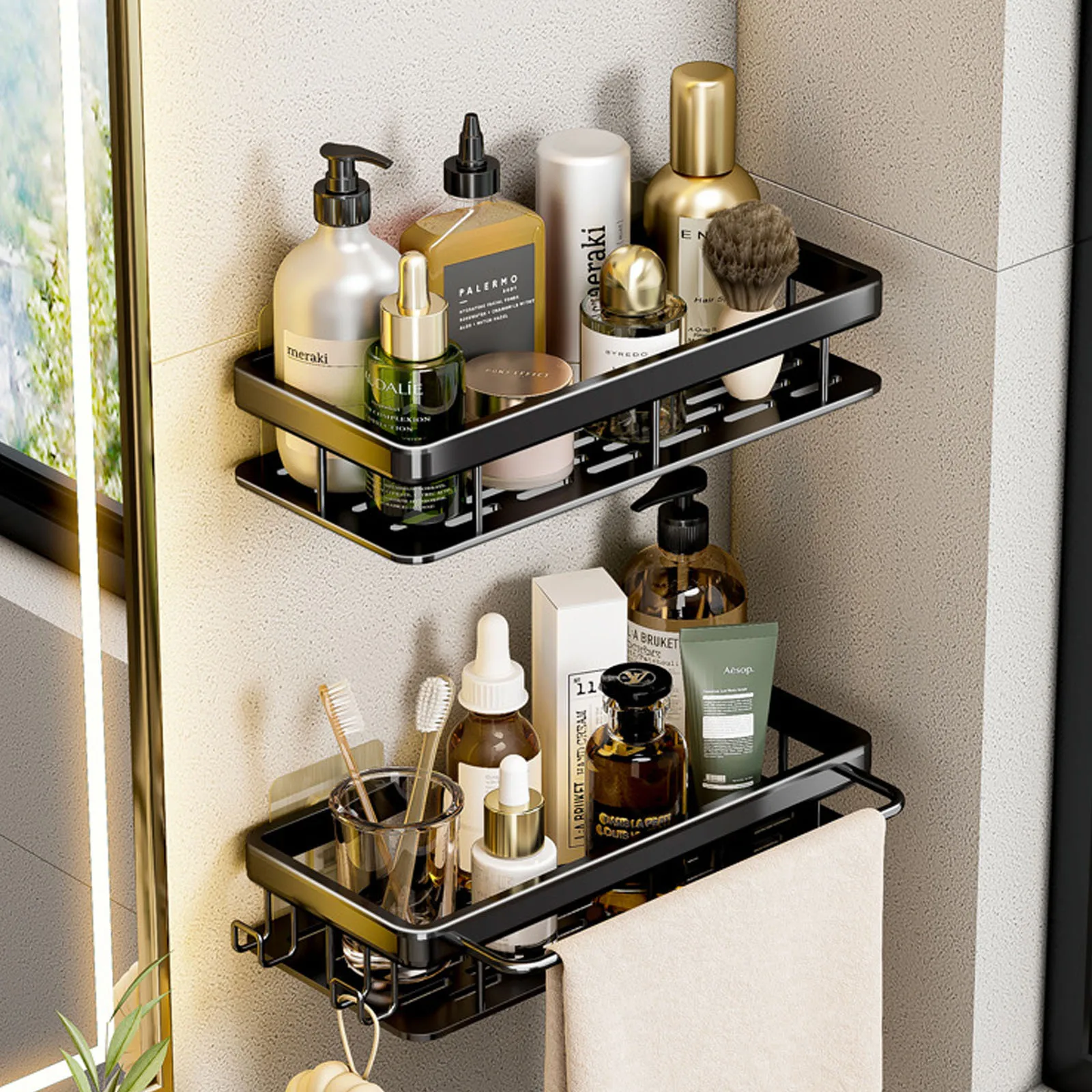 Bathroom Shelf No Drill Wall M - đánh giá và giá Food Storage Shelving