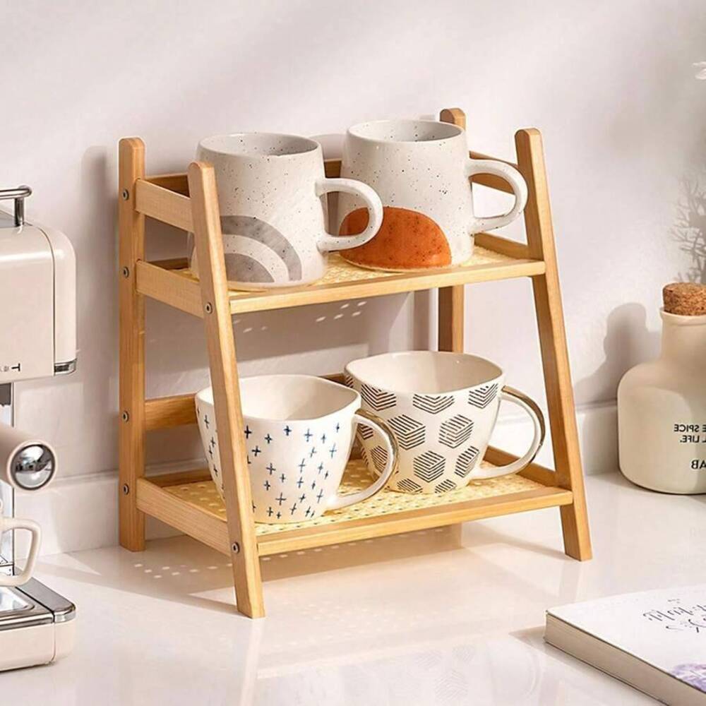 2-Tier Bamboo Countertop Stora - đánh giá và giá Food Storage Shelving
