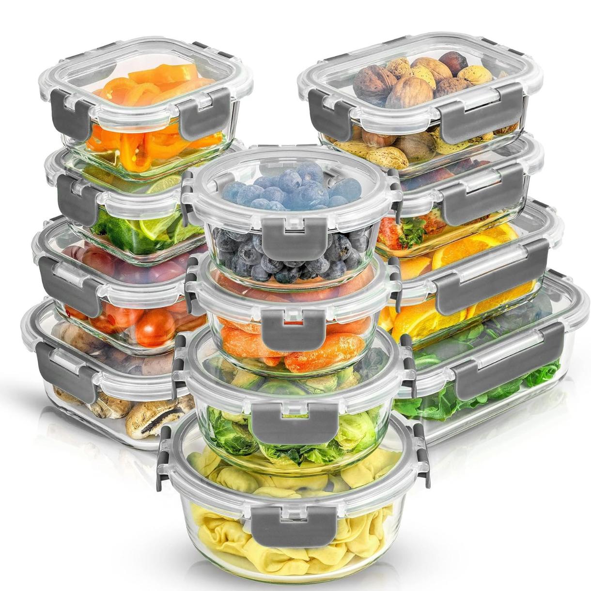 24pc Borosilicate Glass Storag - đánh giá và giá Food Storage Containers Tupperware