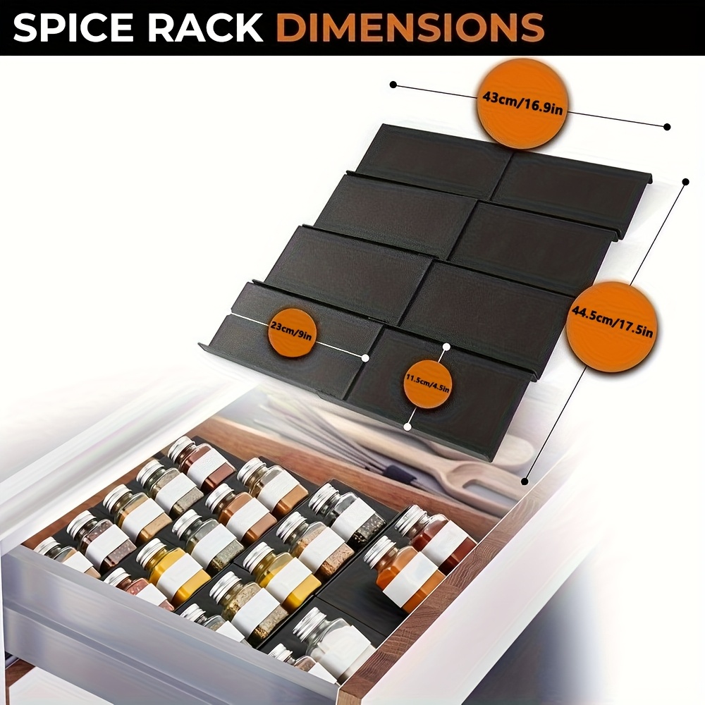 6pcs Expandable Spice Drawer O - đánh giá và giá Food Storage Shelving